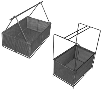 Small parts baskets used for processing black oxide parts can be custom made to your specifications. Small parts baskets used for processing black oxide parts can be custom made to your specifications.
